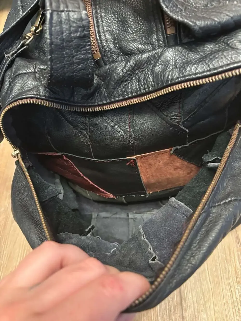 70s Vintage Large Black Genuine Cowhide Leather Travel Duffle Weekender Bag